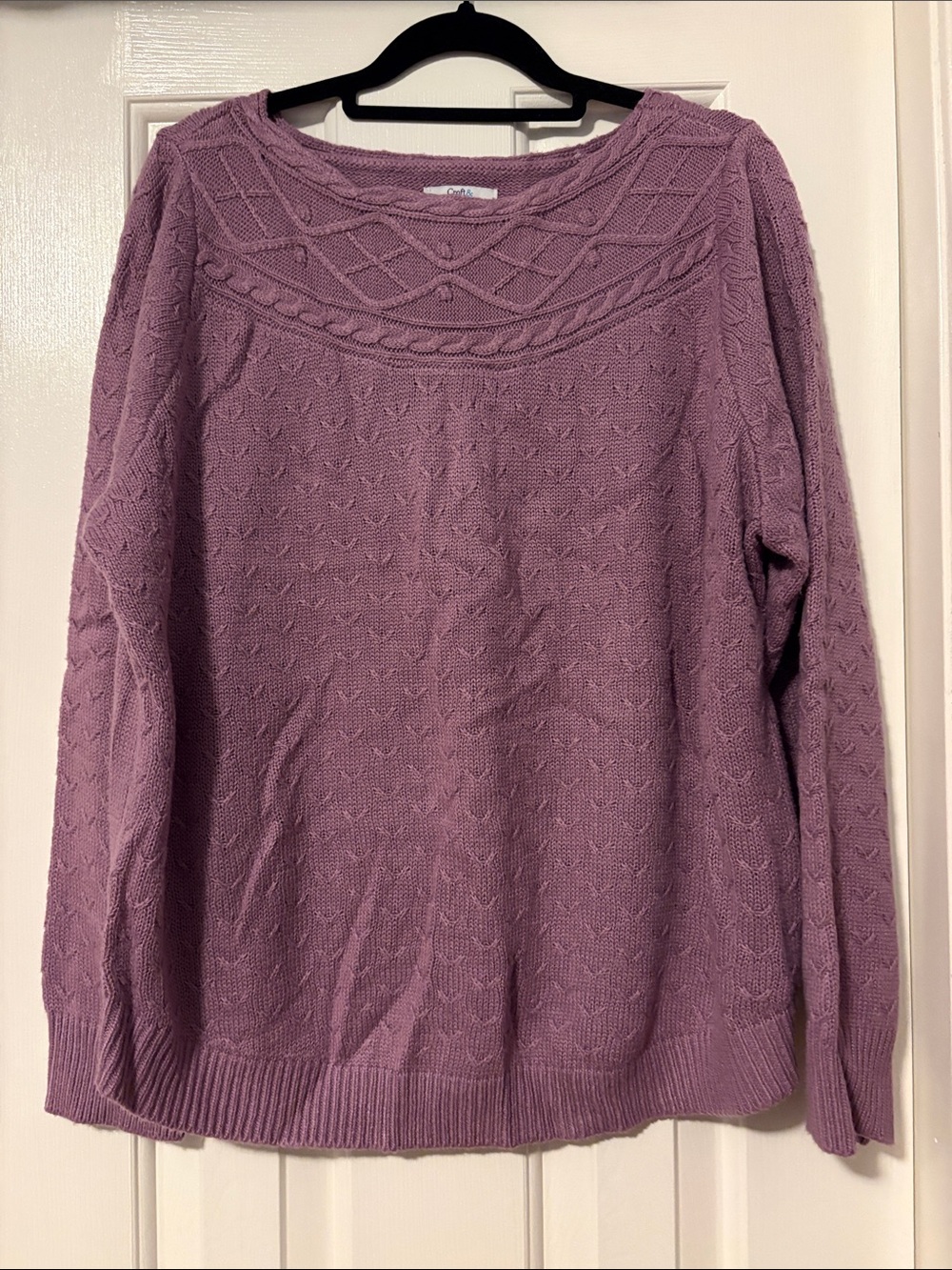 croft & barrow Lavender Crewneck Sweater